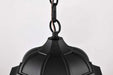 Hanging Lantern Nuvo 60-5944 East River Collection Outdoor 14.5 inch Hanging Light - Matte Black Finish with Clear Water Glass Nuvo