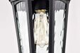 Hanging Lantern Nuvo 60-5944 East River Collection Outdoor 14.5 inch Hanging Light - Matte Black Finish with Clear Water Glass Nuvo