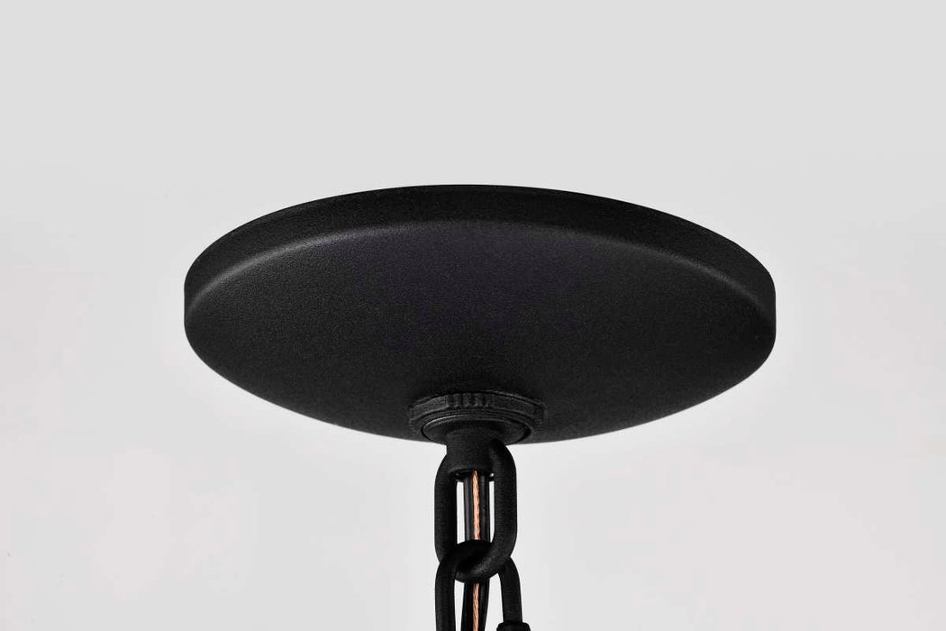 Hanging Lantern Nuvo 60-5944 East River Collection Outdoor 14.5 inch Hanging Light - Matte Black Finish with Clear Water Glass Nuvo