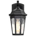Wall Lantern Nuvo 60-5945 East River Collection Outdoor 12 inch Small Wall Light - Matte Black Finish with Clear Water Glass Nuvo