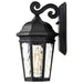Wall Lantern Nuvo 60-5945 East River Collection Outdoor 12 inch Small Wall Light - Matte Black Finish with Clear Water Glass Nuvo
