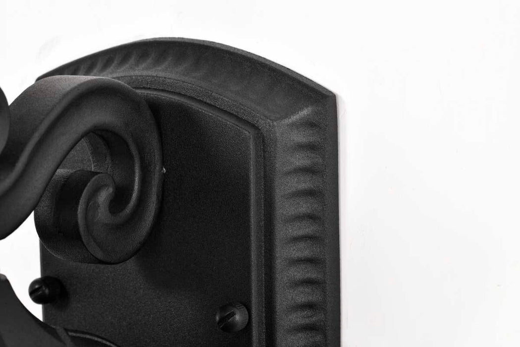 Wall Lantern Nuvo 60-5945 East River Collection Outdoor 12 inch Small Wall Light - Matte Black Finish with Clear Water Glass Nuvo