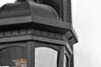 Wall Lantern Nuvo 60-5945 East River Collection Outdoor 12 inch Small Wall Light - Matte Black Finish with Clear Water Glass Nuvo
