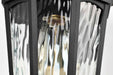 Wall Lantern Nuvo 60-5945 East River Collection Outdoor 12 inch Small Wall Light - Matte Black Finish with Clear Water Glass Nuvo