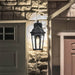 Wall Lantern Nuvo 60-5945 East River Collection Outdoor 12 inch Small Wall Light - Matte Black Finish with Clear Water Glass Nuvo