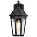 Wall Lantern Nuvo 60-5946 East River Collection Outdoor 16 inch Large Wall Light - Matte Black Finish with Clear Water Glass Nuvo