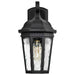 Wall Lantern Nuvo 60-5946 East River Collection Outdoor 16 inch Large Wall Light - Matte Black Finish with Clear Water Glass Nuvo