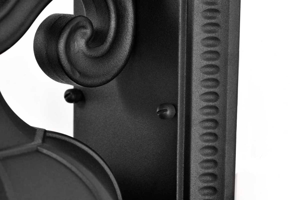 Wall Lantern Nuvo 60-5946 East River Collection Outdoor 16 inch Large Wall Light - Matte Black Finish with Clear Water Glass Nuvo
