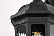 Wall Lantern Nuvo 60-5946 East River Collection Outdoor 16 inch Large Wall Light - Matte Black Finish with Clear Water Glass Nuvo