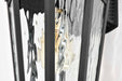 Wall Lantern Nuvo 60-5946 East River Collection Outdoor 16 inch Large Wall Light - Matte Black Finish with Clear Water Glass Nuvo