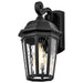 Wall Lantern Nuvo 60-5946 East River Collection Outdoor 16 inch Large Wall Light - Matte Black Finish with Clear Water Glass Nuvo