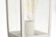 Post Lantern Nuvo 60-5951 Cove Neck Collection Outdoor Large 16 inch Post Light Pole Lantern - White Finish with Clear Seeded Glass Nuvo