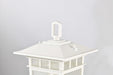 Post Lantern Nuvo 60-5951 Cove Neck Collection Outdoor Large 16 inch Post Light Pole Lantern - White Finish with Clear Seeded Glass Nuvo