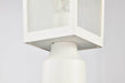 Post Lantern Nuvo 60-5951 Cove Neck Collection Outdoor Large 16 inch Post Light Pole Lantern - White Finish with Clear Seeded Glass Nuvo
