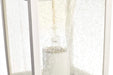 Post Lantern Nuvo 60-5951 Cove Neck Collection Outdoor Large 16 inch Post Light Pole Lantern - White Finish with Clear Seeded Glass Nuvo
