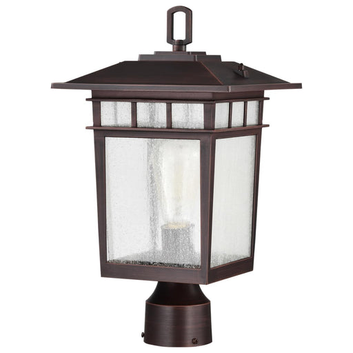 Post Lantern Nuvo 60-5952 Cove Neck Collection Outdoor Large 16 inch Post Light Pole Lantern - Rustic Bronze Finish with Clear Seeded Glass Nuvo