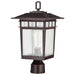 Post Lantern Nuvo 60-5952 Cove Neck Collection Outdoor Large 16 inch Post Light Pole Lantern - Rustic Bronze Finish with Clear Seeded Glass Nuvo