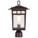 Post Lantern Nuvo 60-5952 Cove Neck Collection Outdoor Large 16 inch Post Light Pole Lantern - Rustic Bronze Finish with Clear Seeded Glass Nuvo