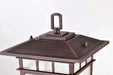 Post Lantern Nuvo 60-5952 Cove Neck Collection Outdoor Large 16 inch Post Light Pole Lantern - Rustic Bronze Finish with Clear Seeded Glass Nuvo