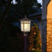 Post Lantern Nuvo 60-5952 Cove Neck Collection Outdoor Large 16 inch Post Light Pole Lantern - Rustic Bronze Finish with Clear Seeded Glass Nuvo