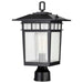 Post Lantern Nuvo 60-5953 Cove Neck Collection Outdoor Large 16 inch Post Light Pole Lantern - Textured Black Finish with Clear Seeded Glass Nuvo