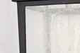Post Lantern Nuvo 60-5953 Cove Neck Collection Outdoor Large 16 inch Post Light Pole Lantern - Textured Black Finish with Clear Seeded Glass Nuvo