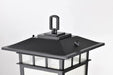 Post Lantern Nuvo 60-5953 Cove Neck Collection Outdoor Large 16 inch Post Light Pole Lantern - Textured Black Finish with Clear Seeded Glass Nuvo