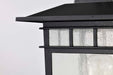 Post Lantern Nuvo 60-5953 Cove Neck Collection Outdoor Large 16 inch Post Light Pole Lantern - Textured Black Finish with Clear Seeded Glass Nuvo