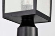 Post Lantern Nuvo 60-5953 Cove Neck Collection Outdoor Large 16 inch Post Light Pole Lantern - Textured Black Finish with Clear Seeded Glass Nuvo