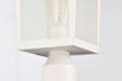 Post Lantern Nuvo 60-5954 Cove Neck Collection Outdoor Medium 14 inch Post Light Pole Lantern - White Finish with Clear Seeded Glass Nuvo