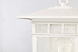 Post Lantern Nuvo 60-5954 Cove Neck Collection Outdoor Medium 14 inch Post Light Pole Lantern - White Finish with Clear Seeded Glass Nuvo