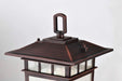 Post Lantern Nuvo 60-5955 Cove Neck Collection Outdoor Medium 14 inch Post Light Pole Lantern - Rustic Bronze Finish with Clear Seeded Glass Nuvo