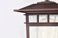 Post Lantern Nuvo 60-5955 Cove Neck Collection Outdoor Medium 14 inch Post Light Pole Lantern - Rustic Bronze Finish with Clear Seeded Glass Nuvo