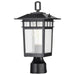 Post Lantern Nuvo 60-5956 Cove Neck Collection Outdoor Medium 14 inch Post Light Pole Lantern - Textured Black Finish with Clear Seeded Glass Nuvo