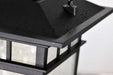Post Lantern Nuvo 60-5956 Cove Neck Collection Outdoor Medium 14 inch Post Light Pole Lantern - Textured Black Finish with Clear Seeded Glass Nuvo