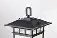Post Lantern Nuvo 60-5956 Cove Neck Collection Outdoor Medium 14 inch Post Light Pole Lantern - Textured Black Finish with Clear Seeded Glass Nuvo