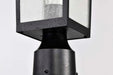 Post Lantern Nuvo 60-5956 Cove Neck Collection Outdoor Medium 14 inch Post Light Pole Lantern - Textured Black Finish with Clear Seeded Glass Nuvo