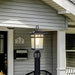Post Lantern Nuvo 60-5956 Cove Neck Collection Outdoor Medium 14 inch Post Light Pole Lantern - Textured Black Finish with Clear Seeded Glass Nuvo