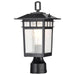 Post Lantern Nuvo 60-5956 Cove Neck Collection Outdoor Medium 14 inch Post Light Pole Lantern - Textured Black Finish with Clear Seeded Glass Nuvo