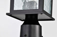 Post Lantern Nuvo 60-5957 Stillwell Collection Outdoor 17 inch Post Light Pole Lantern - Matte Black with Clear Water Glass Nuvo
