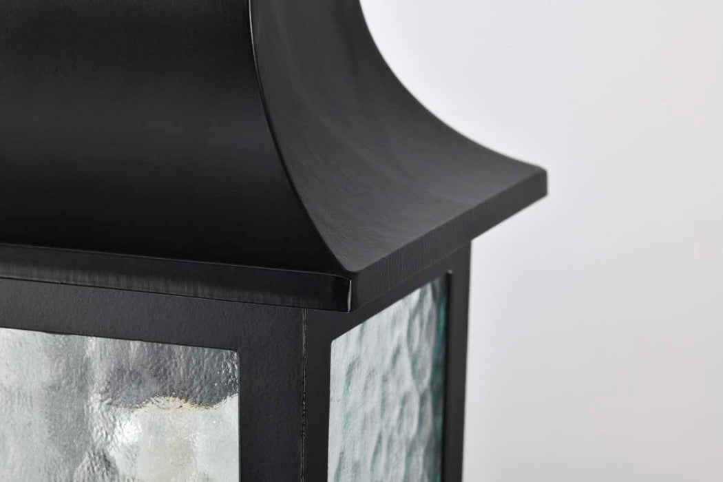 Hanging Lantern Nuvo 60-5958 Stillwell Collection Outdoor 14 inch Hanging Light - Matte Black Finish with Clear Water Glass Nuvo