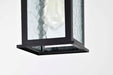 Hanging Lantern Nuvo 60-5958 Stillwell Collection Outdoor 14 inch Hanging Light - Matte Black Finish with Clear Water Glass Nuvo