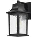 Wall Lantern Nuvo 60-5959 Stillwell Collection Outdoor 13 inch Wall Light - Matte Black Finish with Clear Water Glass Nuvo