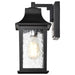 Wall Lantern Nuvo 60-5959 Stillwell Collection Outdoor 13 inch Wall Light - Matte Black Finish with Clear Water Glass Nuvo