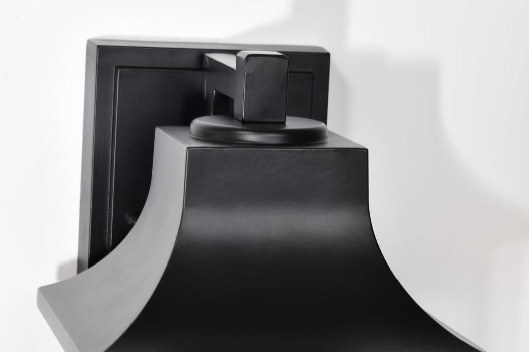 Wall Lantern Nuvo 60-5959 Stillwell Collection Outdoor 13 inch Wall Light - Matte Black Finish with Clear Water Glass Nuvo