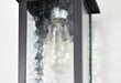 Wall Lantern Nuvo 60-5959 Stillwell Collection Outdoor 13 inch Wall Light - Matte Black Finish with Clear Water Glass Nuvo