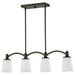 Island Pendant Nuvo 60-5975 Laguna - 4 Light - Island Pendant - Forest Bronze with White Glass Nuvo