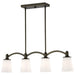 Island Pendant Nuvo 60-5975 Laguna - 4 Light - Island Pendant - Forest Bronze with White Glass Nuvo