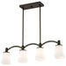Island Pendant Nuvo 60-5975 Laguna - 4 Light - Island Pendant - Forest Bronze with White Glass Nuvo