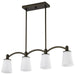 Island Pendant Nuvo 60-5975 Laguna - 4 Light - Island Pendant - Forest Bronze with White Glass Nuvo